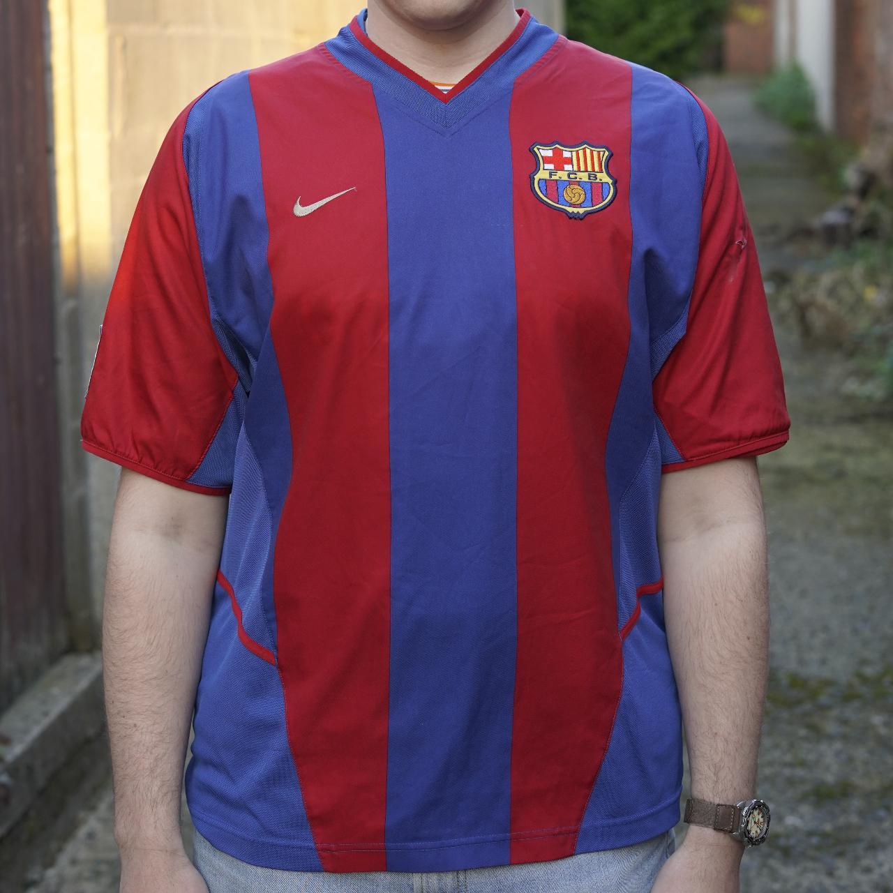 2002/03 Barcelona Home Shirt by Nike. Size Large.