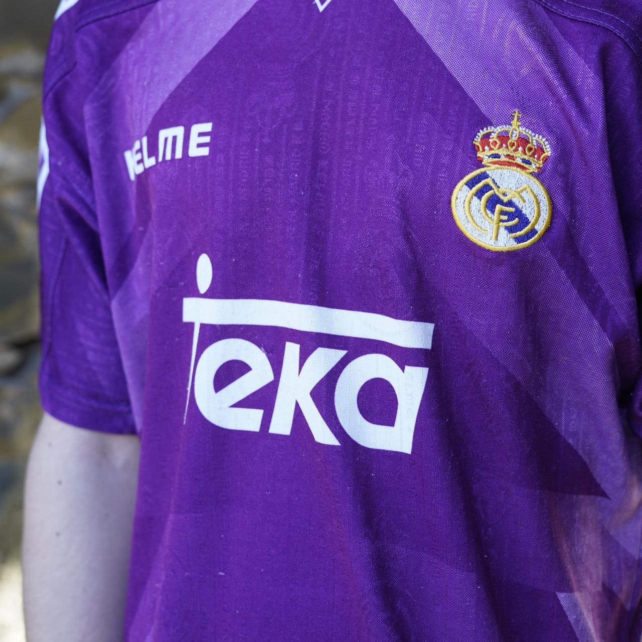 1996/97 Real Madrid Away Shirt by Kelme. Size Medium.