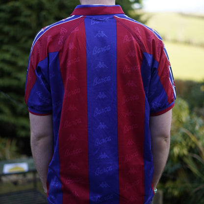 1996/97 Barcelona Home Shirt by Kappa. Size XL