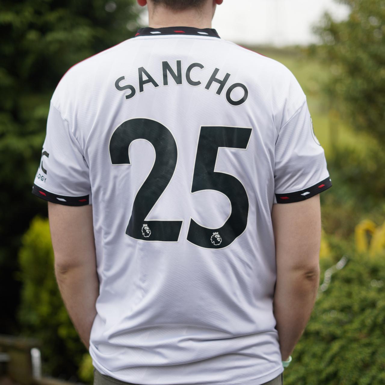 2022/23 Manchester United Away Shirt by Adidas - Sancho #25. Size Large