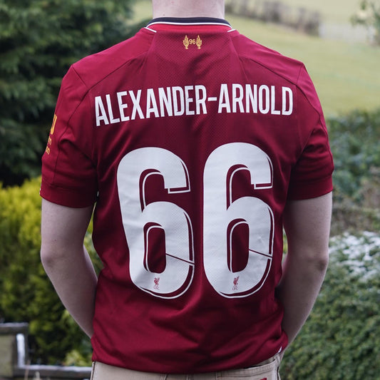 2019/20 Liverpool Home Shirt by New Balance - Alexander-Arnold #66. Size Small