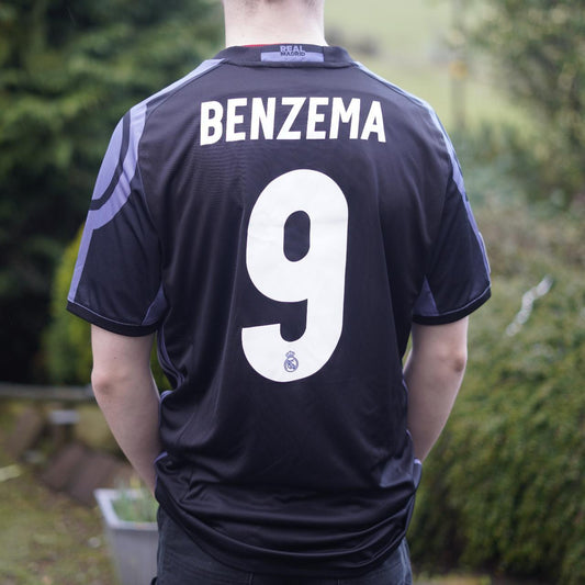 2016/17 Real Madrid Third Shirt by Adidas - "Benzema #9". Size Medium