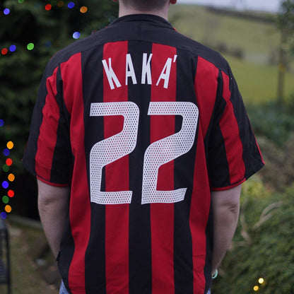 2003/04 AC Milan Home Shirt by Adidas - Kaka #22. Size XL