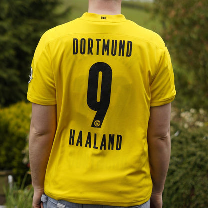 2020/21 Borussia Dortmund Home Shirt by Puma - Haaland #9. Size XL