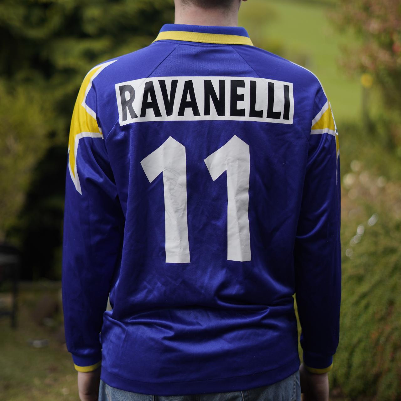 1995/96 Juventus Away Shirt by Kappa - Ravanelli #11. Size Large