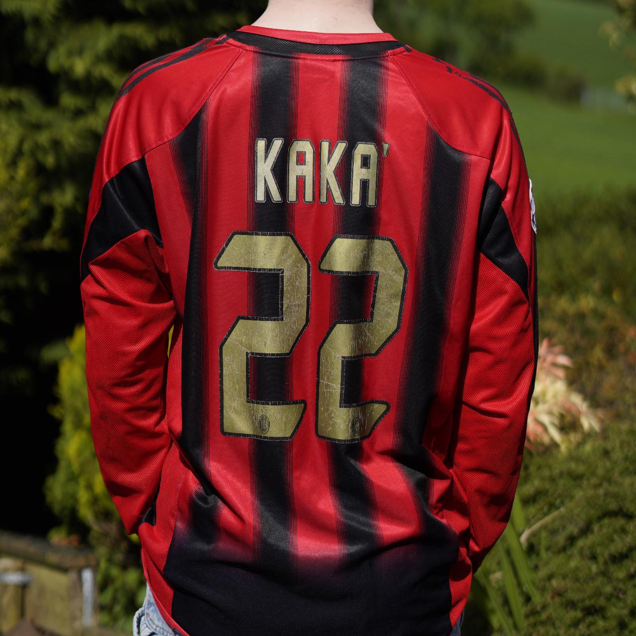 2004/05 AC Milan Home Shirt by Adidas - Kaka #22. Size XL