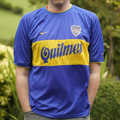 2000/01 Boca Juniors Home Shirt by Nike. Size XL