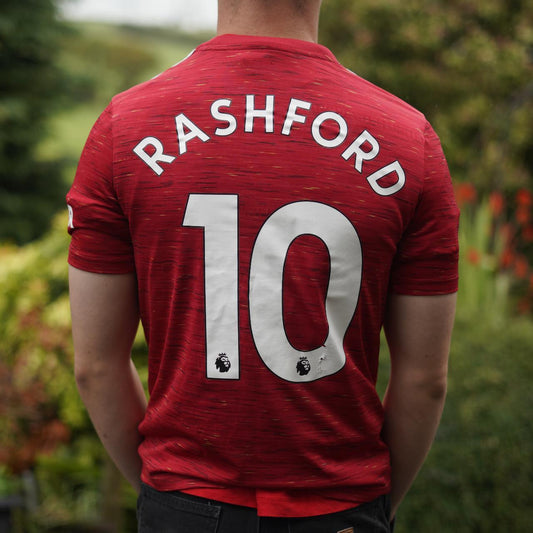 2020/21 Manchester United Home Shirt by Adidas - Rashford #10. Size XS