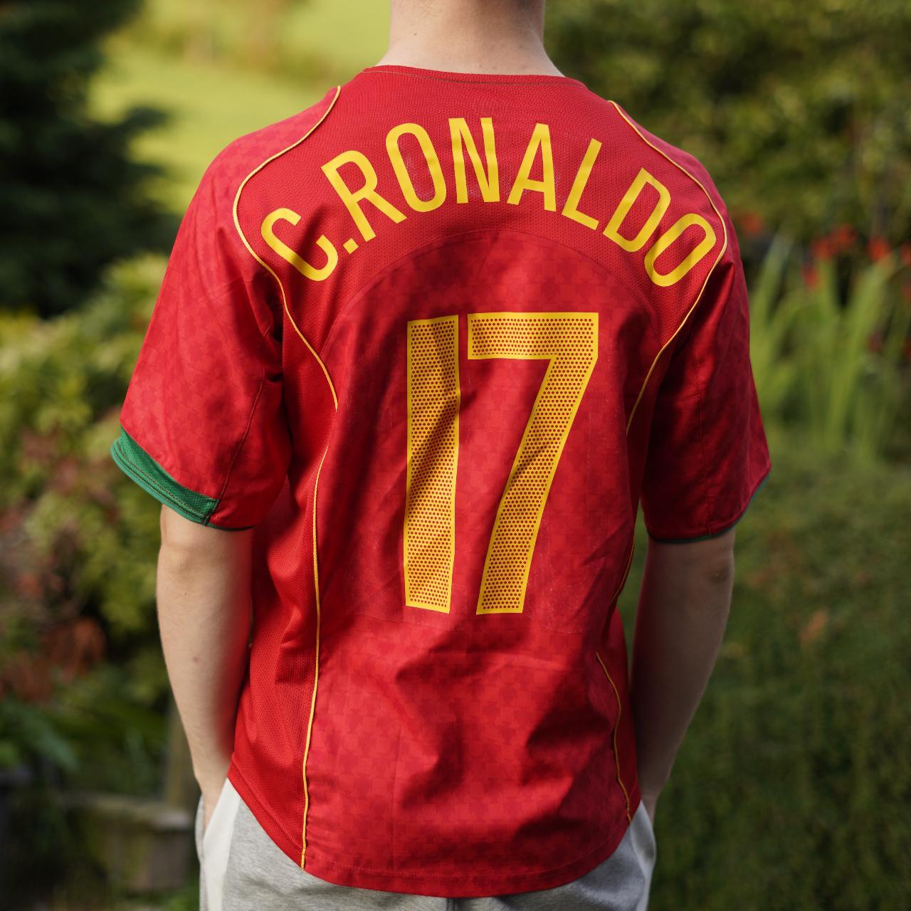 2004 Portugal Home Shirt by Nike - C.Ronaldo #17. Size Small