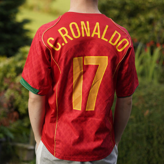 2004 Portugal Home Shirt by Nike - C.Ronaldo #17. Size Small