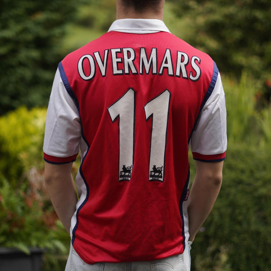 1998/99 Arsenal Home Shirt by Nike - Overmars #11. Size Small