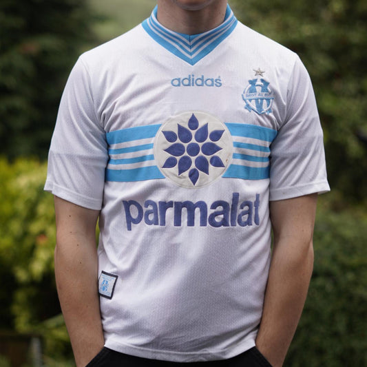 1996/97 Marseille Home Shirt by Adidas. Size XS