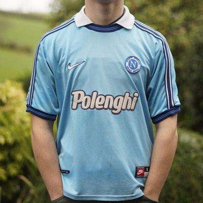 1998/99 Napoli Home Shirt by Nike. Size Small