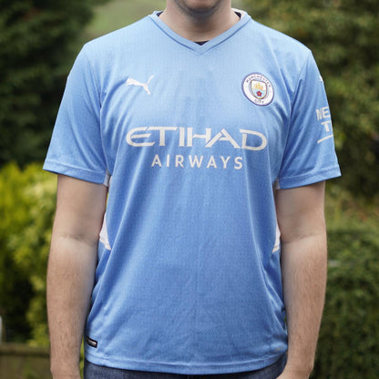 2021/22 Manchester City Home Shirt by Puma. Size Large