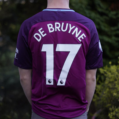 2017/18 Manchester City Away Shirt by Nike - De Bruyne #17. Size Small