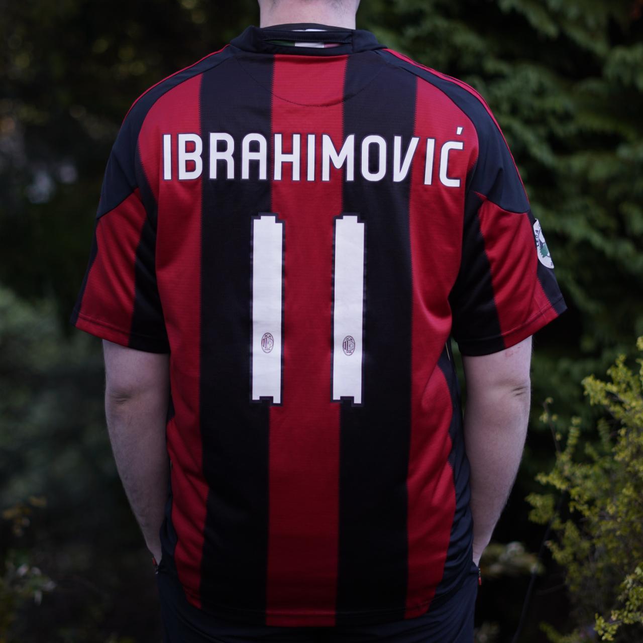 2010/11 AC Milan Home Shirt by Adidas - Ibrahimovic #11. Size XL