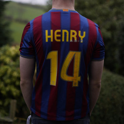 2009/10 Barcelona Home Shirt by Nike - Henry #14. Size XS