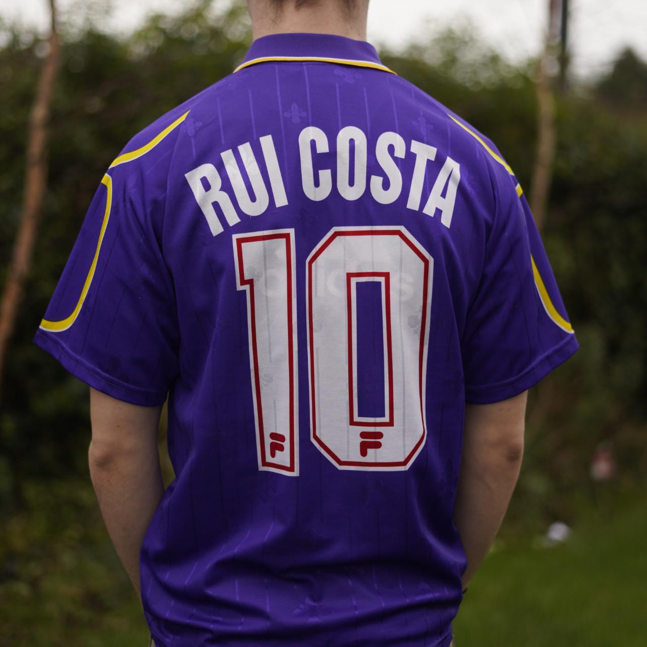 1997/98 Fiorentina Home Shirt by FILA - Rui Costa #10. Size Small