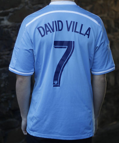 New York City FC 2014 Home Shirt by Adidas - David Villa #7. Size Medium.