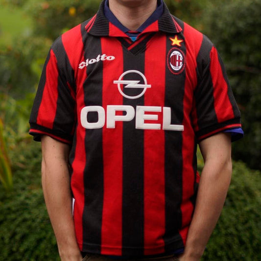 1997/98 AC Milan Home Shirt by Lotto. Size Medium