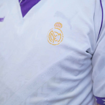 1990/92 Real Madrid Home Shirt by Hummel. Size Large