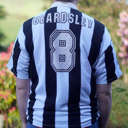 1995/97 Newcastle United Home Shirt by Adidas Beardsley #8. Size Large