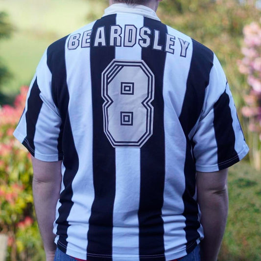 1995/97 Newcastle United Home Shirt by Adidas Beardsley #8. Size Large