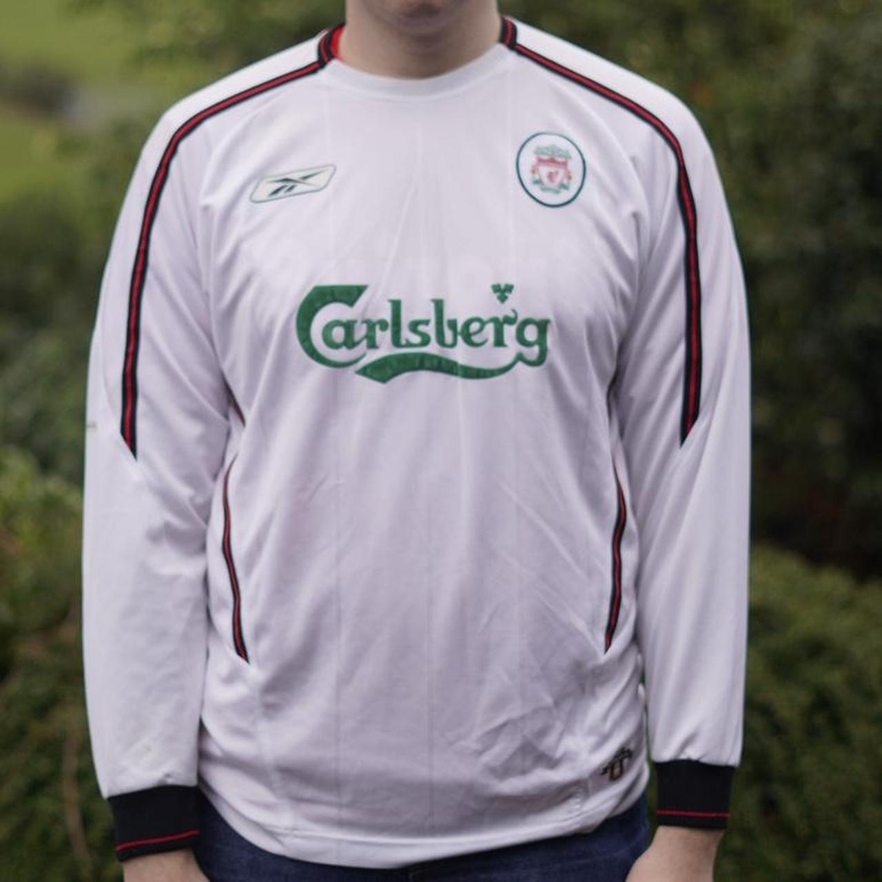 2003/04 Liverpool Away Shirt by Reebok - Gerrard #8. Size XL