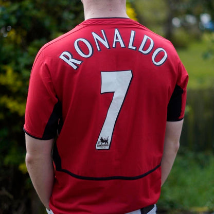 2002/04 Manchester United Home Shirt by Nike - Ronaldo #7. Size XS