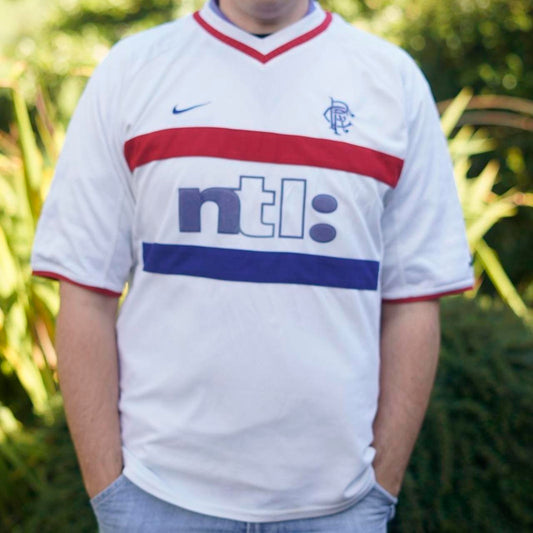 2000/01 Rangers Away Shirt by Nike - R De Boer #14. Size XL