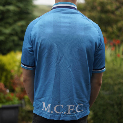 1997/99 Manchester City Home Shirt by Kappa. Size: XS