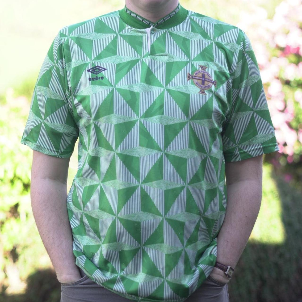 1990 Northern Ireland Home Shirt by Umbro. Size XL