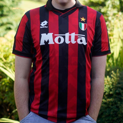 1993/94 AC Milan Home Shirt by Lotto - Maldini #3. SizeLarge