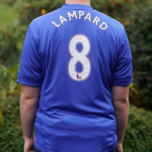 2009/10 Chelsea Home Shirt by Adidas - Lampard #8. Size XL