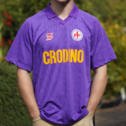 1988/89 Fiorentina Home Shirt by ABM. Size Medium