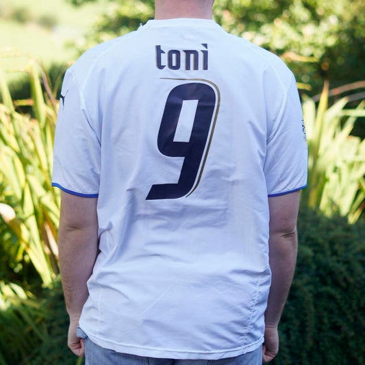 2006 Italy Away Shirt by Puma - Toni #9. Size XL