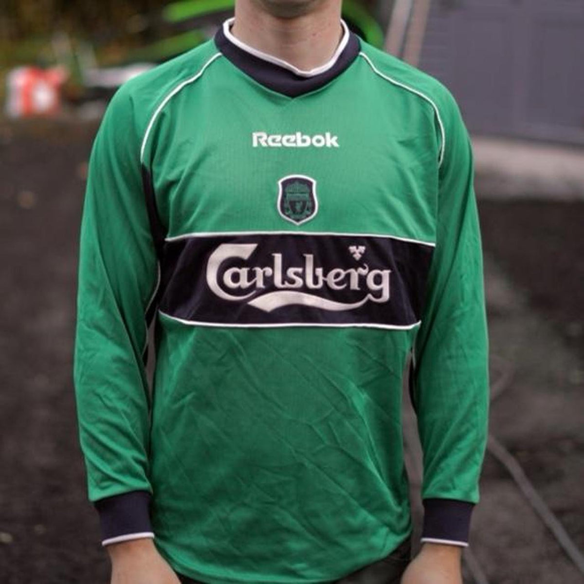 1999/02 Liverpool GK Home Shirt by Reebok. Size Small