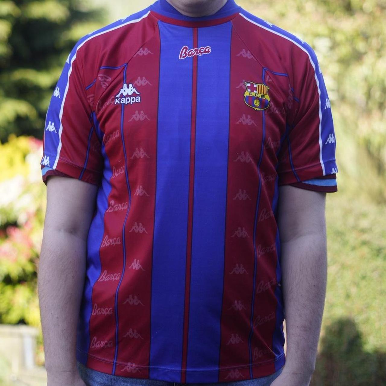 1997/98 Barcelona Home Shirt by Kappa. Size XL