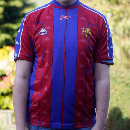 1997/98 Barcelona Home Shirt by Kappa. Size XL