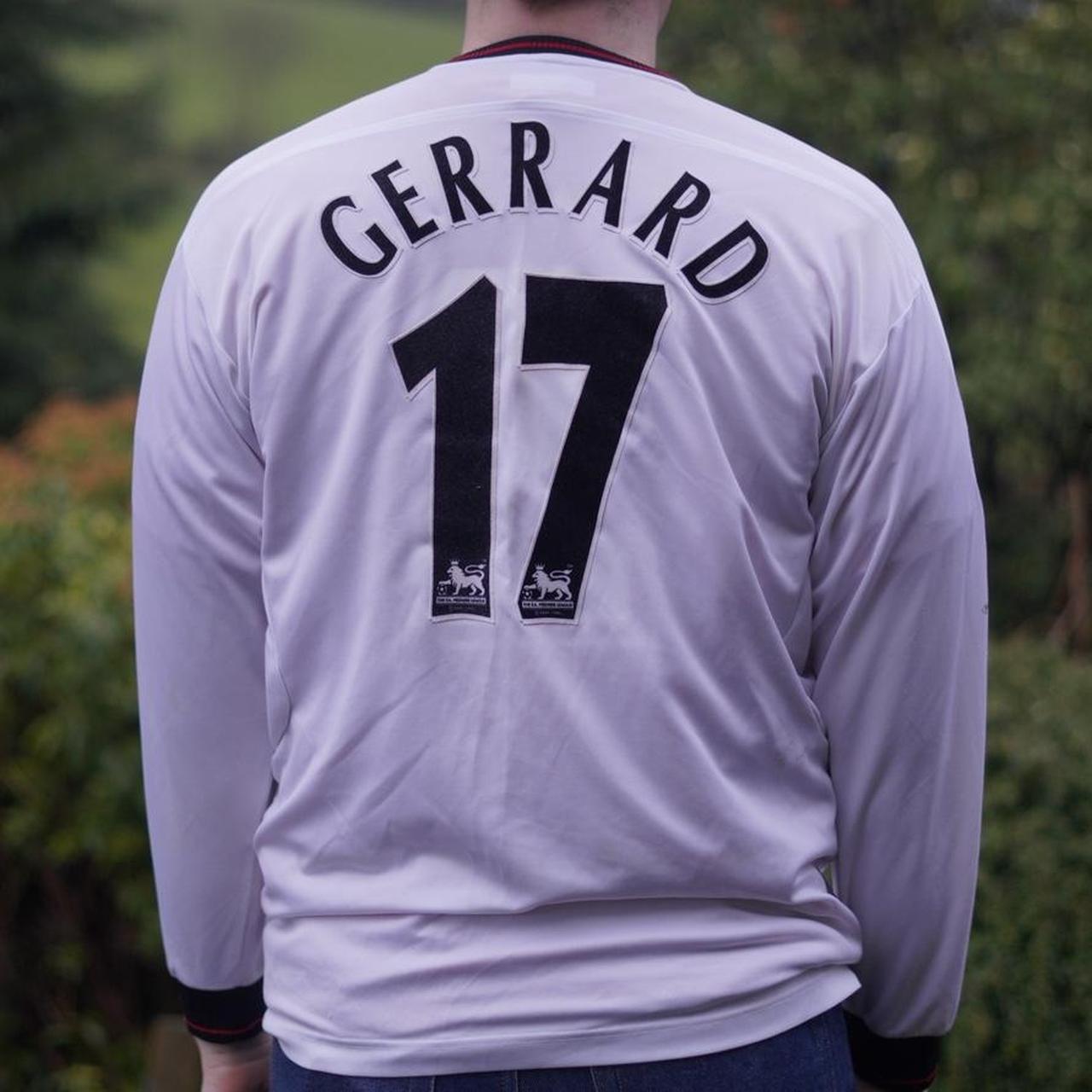 2003/04 Liverpool Away Shirt by Reebok - Gerrard #8. Size XL