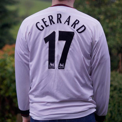 2003/04 Liverpool Away Shirt by Reebok - Gerrard #8. Size XL