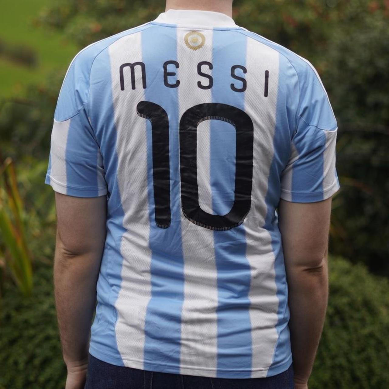 2010 Argentina Home Shirt by Adidas - Messi #10. Size Large