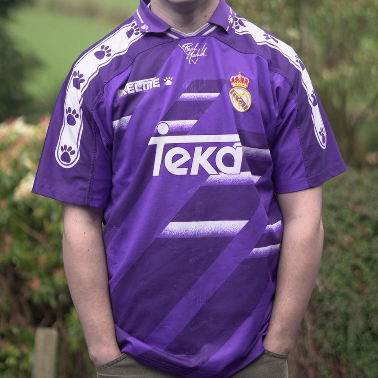 1994/96 Real Madrid Away Shirt by Kelme. Size Medium