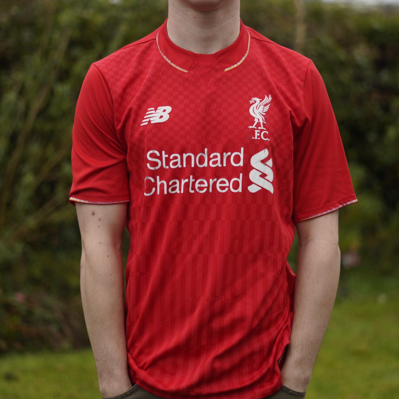 2015/16 Liverpool Home Shirt by New Balance - Coutinho #10. Size Medium