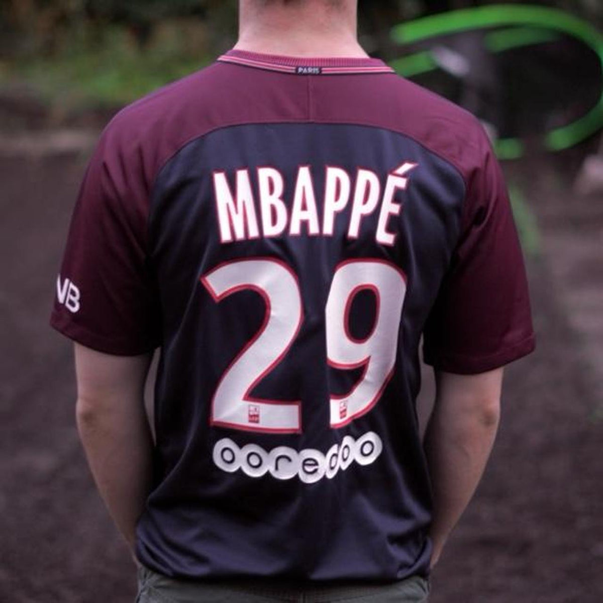 2017/18 PSG Home Shirt by Nike - Mbappe #29. Size Medium