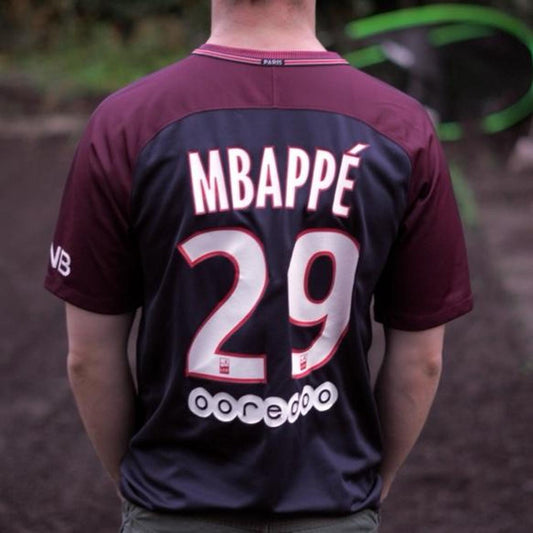 2017/18 PSG Home Shirt by Nike - Mbappe #29. Size Medium