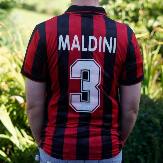 1993/94 AC Milan Home Shirt by Lotto - Maldini #3. SizeLarge
