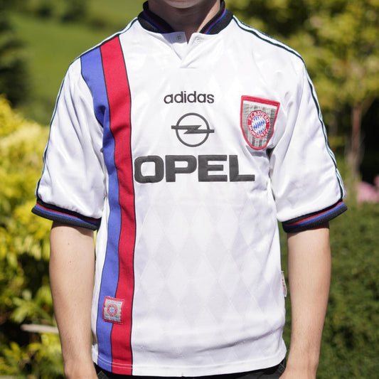 1996/98 Bayern Munich Away Shirt by Adidas. Size Medium