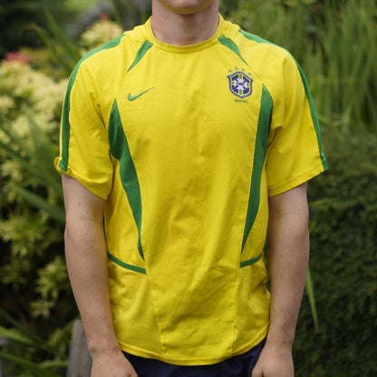 2002 Brazil Home Shirt by Nike. Size Small