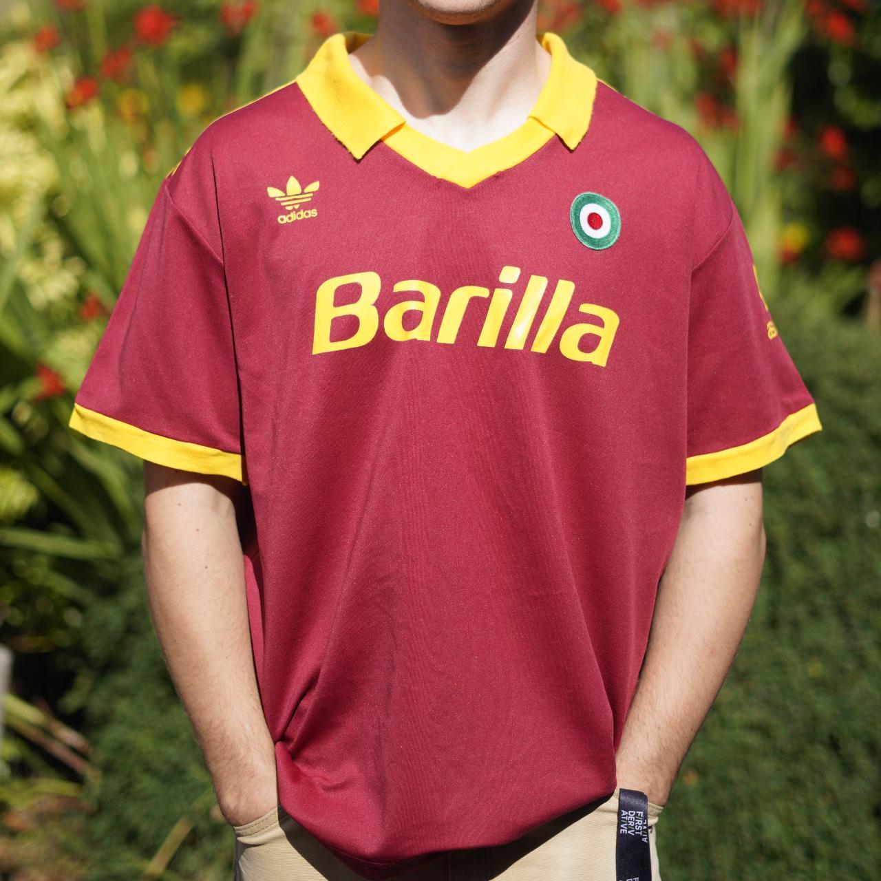 1991/92 AS Roma Home Shirt by Adidas. Size Medium